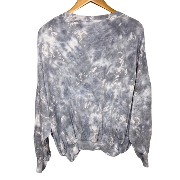 Young Fabulous & Broke Tie Dye Dolman Sleeve Rayon Top Gray White Size Small - Picture 4 of 8